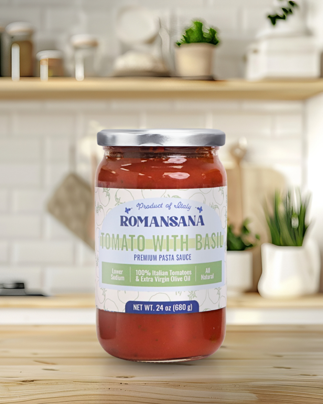 Tomato with Basil Sauce